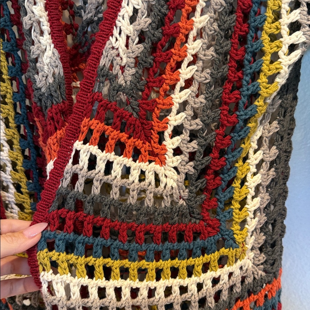 Johnny Was Multicolor Crochet Cardigan - Picture 5 of 9